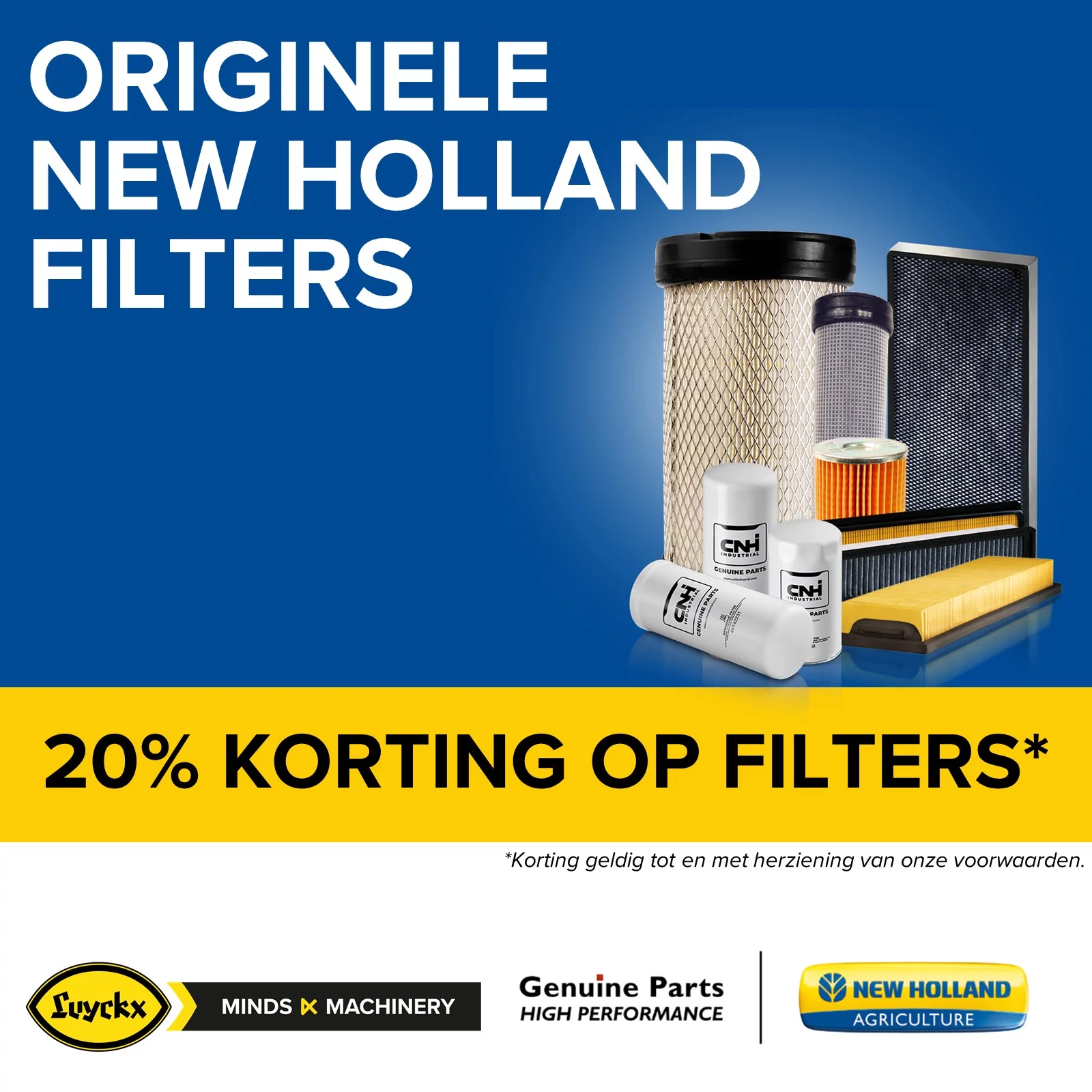 ENJOY 20% DISCOUNT ON ORIGINAL NEW HOLLAND FILTERS
