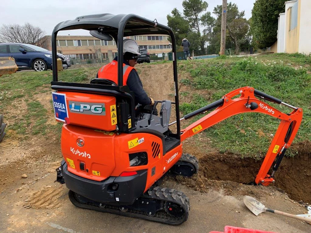 Kubota LPG mini excavator