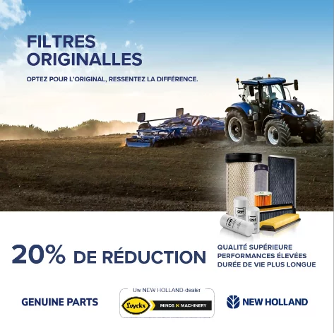 20 % discount on New Holland filters