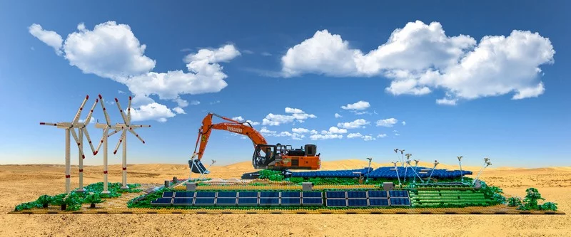 Lego® scale model Hitachi ZHY350-7