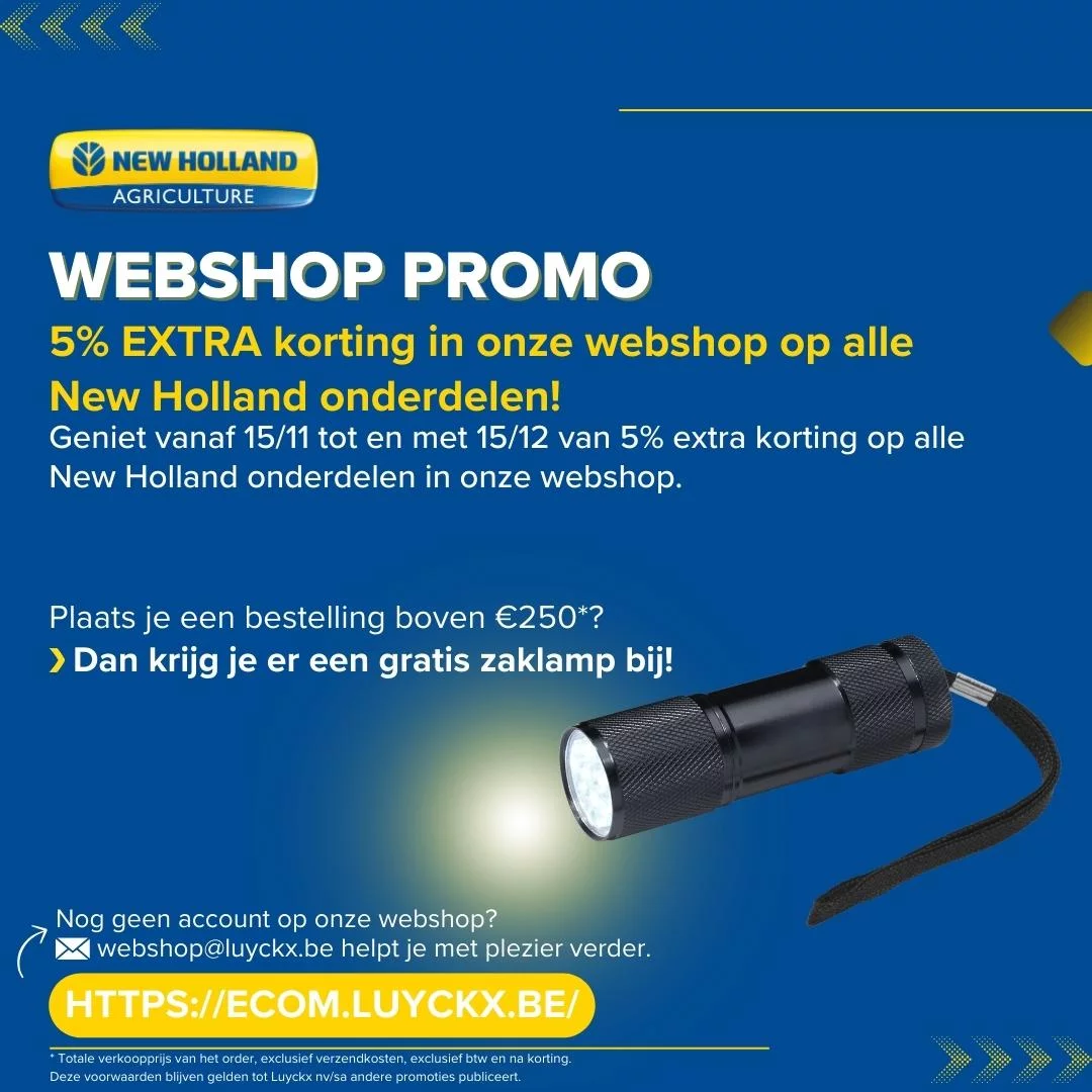 5% extra discount on New Holland parts in webshop