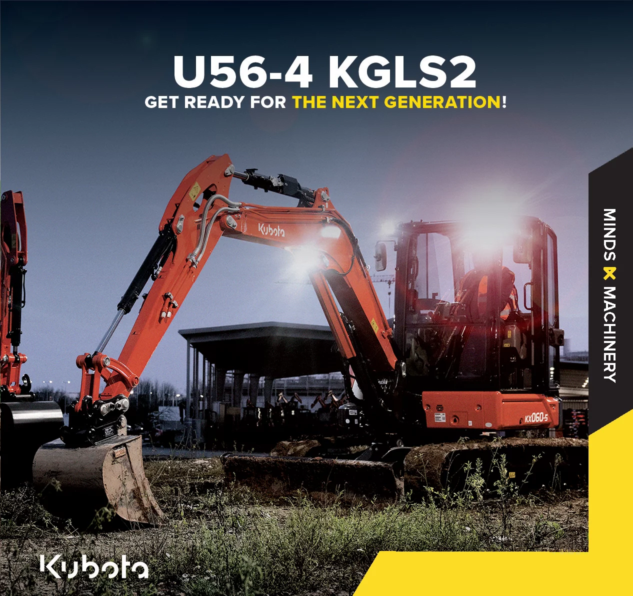 Test the new generation of Hitachi and Kubota machines