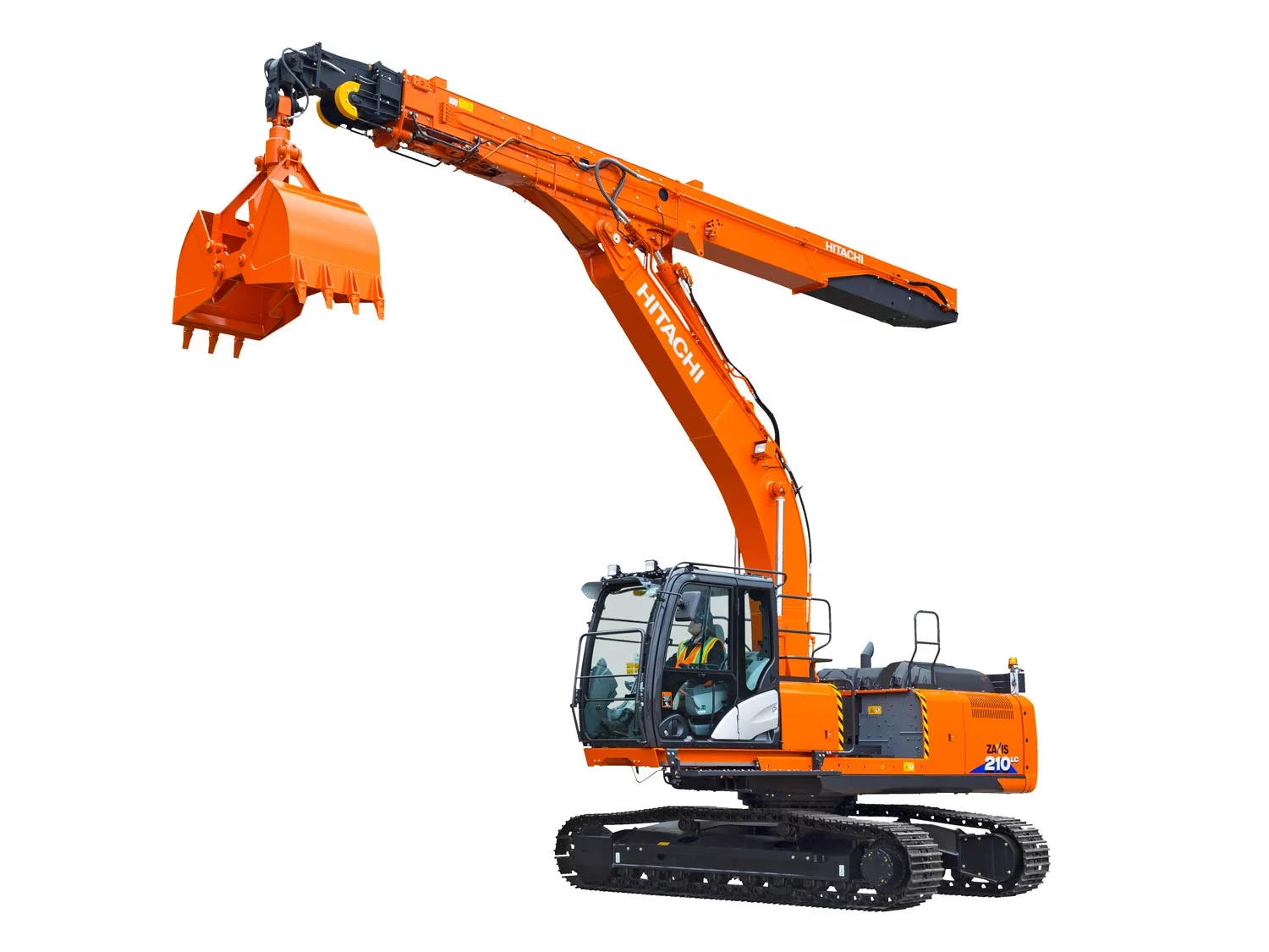 Hitachi dévoile la nouvelle pelle à bras télescopique ZX210LC-6