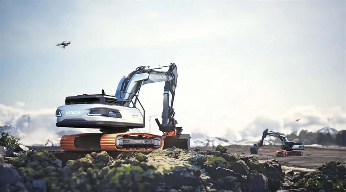 Hitachi présente l'excavatrice conceptuelle LANDCROS One