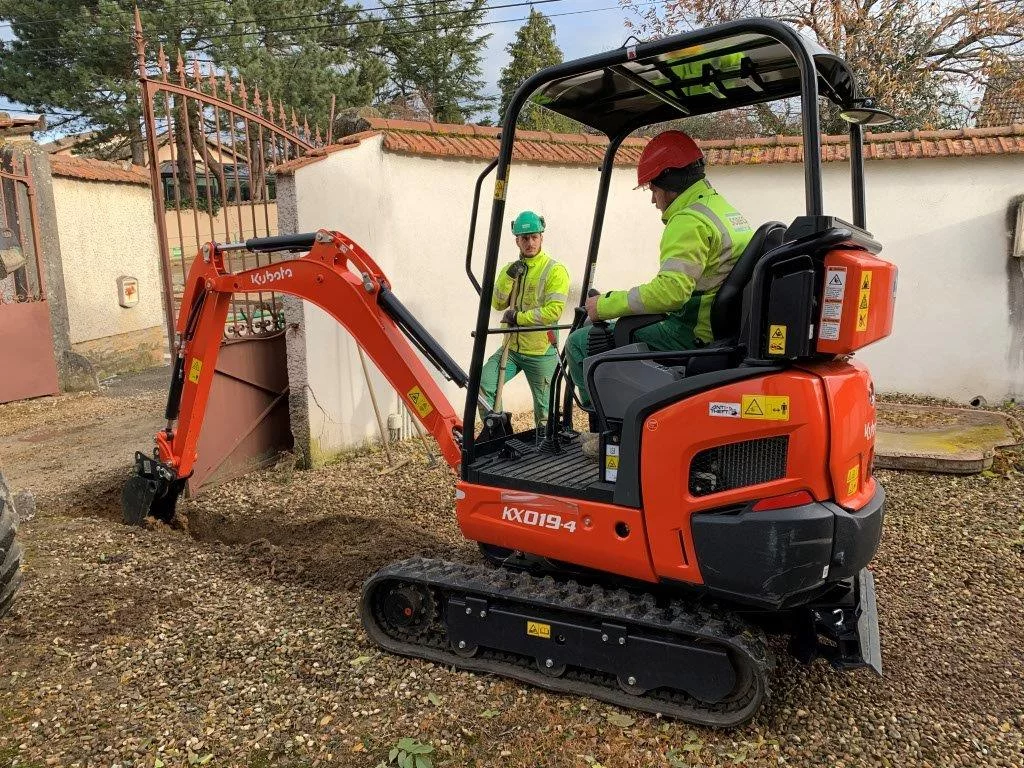 La mini-pelle à GPL Kubota
