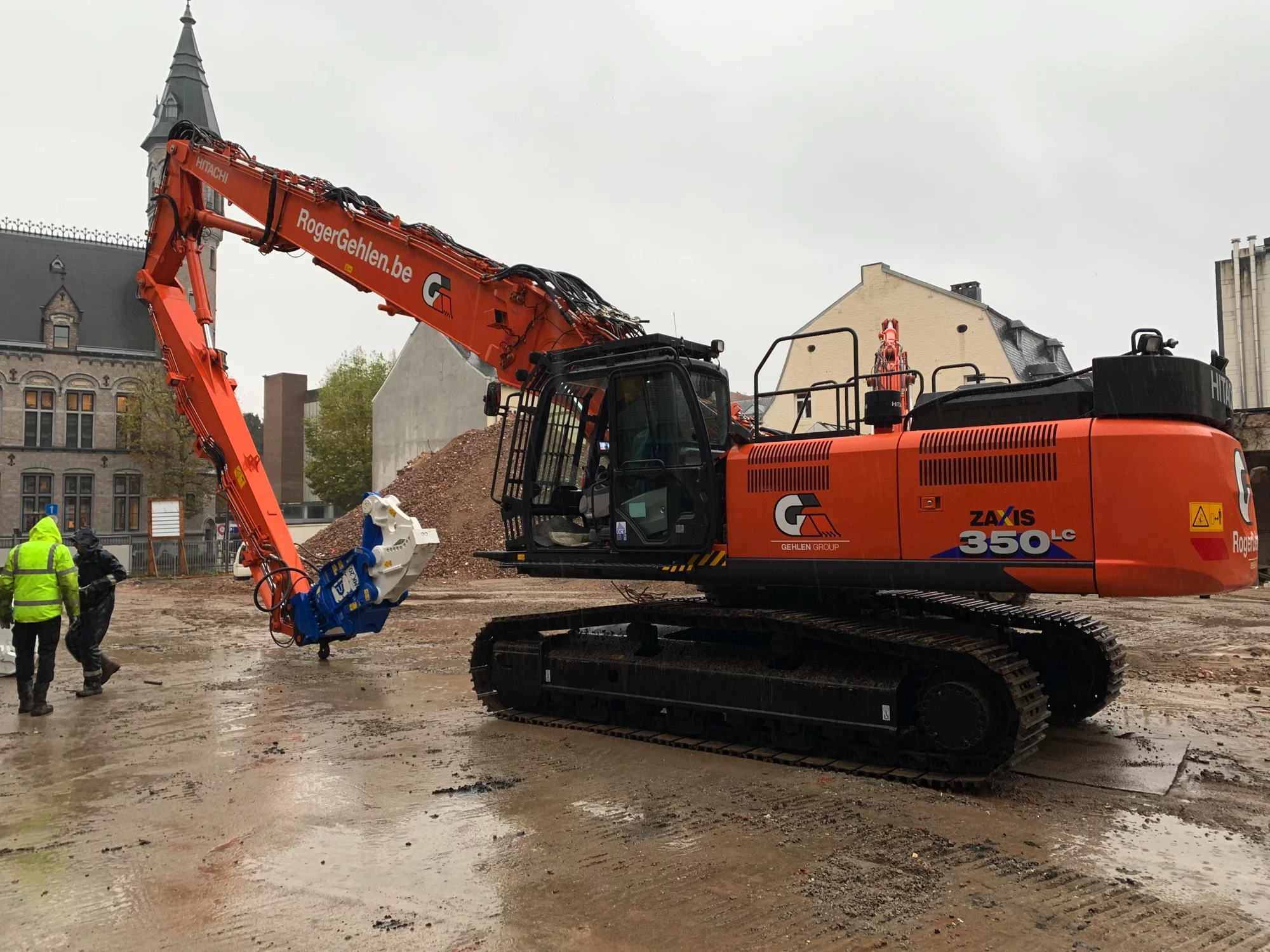 Nouvelle pelle de démolition HITACHI ZX350LCH-6 avec un bras de démolition de 23 mètres pour Roger Gehlen
