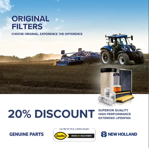 20% de réduction sur les filtres New Holland