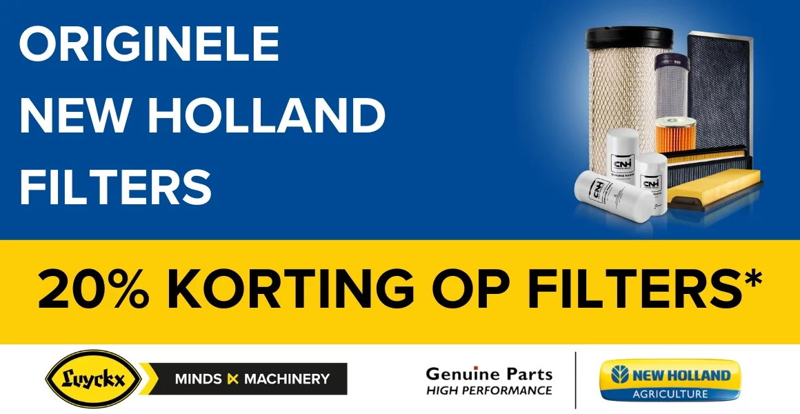 BÉNÉFICIEZ D'UNE REMISE DE 20 % SUR LES FILTRES NEW HOLLAND D'ORIGINE