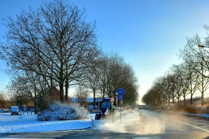Winter service City of Antwerp with 13 New Holland tractors