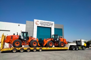 Delivery of 6 new Hitachi ZW310 wheel loaders for  Aertssen Machinery Services