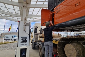 ZHY350LCH-7 double carburant dans une station-service à hydrogène