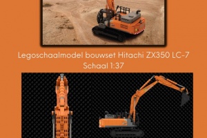 Collectors item: LEGO schaalmodel Hitachi ZX350LC-7
