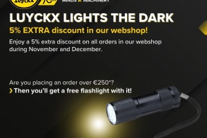 Luyckx lights the dark: 5% extra discount on our webshop + free flashlight*