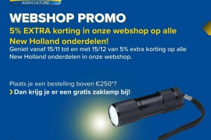 5% extra discount on New Holland parts in webshop